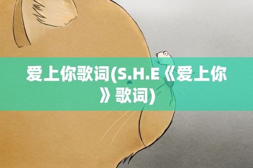 爱上你歌词(S.H.E《爱上你》歌词)