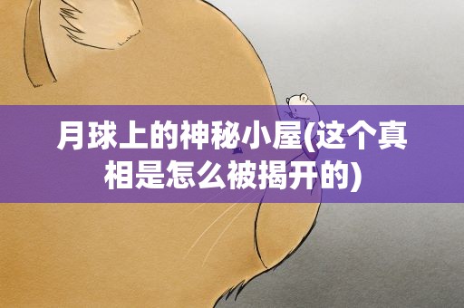 月球上的神秘小屋(这个真相是怎么被揭开的)