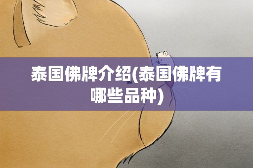 泰国佛牌介绍(泰国佛牌有哪些品种)