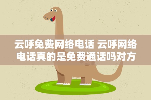 云呼免费网络电话 云呼网络电话真的是免费通话吗对方费流量吗