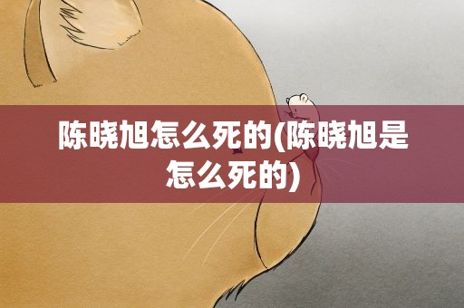 陈晓旭怎么死的(陈晓旭是怎么死的)