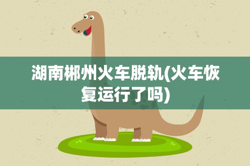 湖南郴州火车脱轨(火车恢复运行了吗)