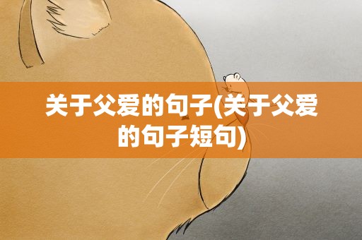 关于父爱的句子(关于父爱的句子短句)