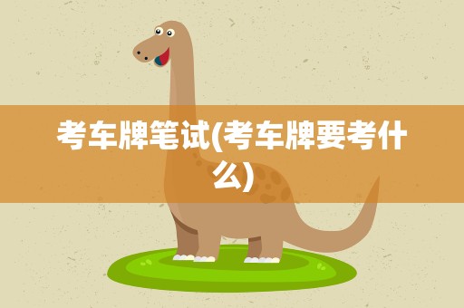 考车牌笔试(考车牌要考什么)