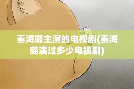 秦海璐主演的电视剧(秦海璐演过多少电视剧)