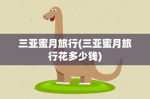 三亚蜜月旅行(三亚蜜月旅行花多少钱)