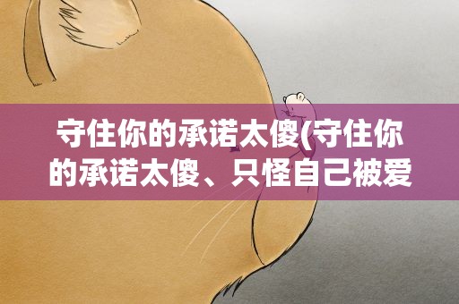守住你的承诺太傻(守住你的承诺太傻、只怪自己被爱迷惑。这首歌叫什么名字)