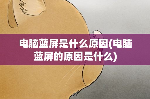 电脑蓝屏是什么原因(电脑蓝屏的原因是什么)