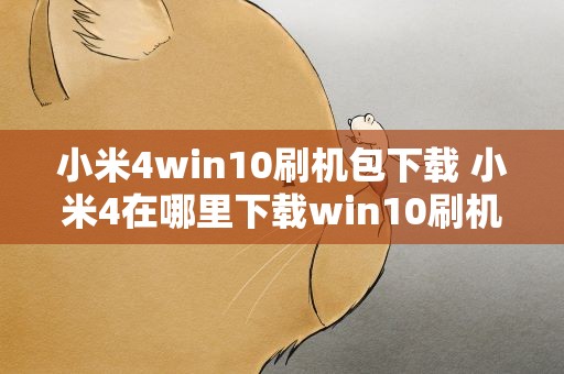 小米4win10刷机包下载 小米4在哪里下载win10刷机包