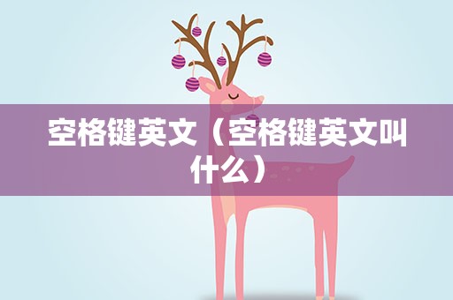 空格键英文（空格键英文叫什么）