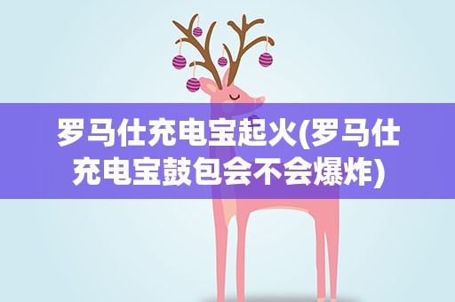 罗马仕充电宝起火(罗马仕充电宝鼓包会不会爆炸)