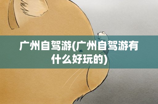 广州自驾游(广州自驾游有什么好玩的)