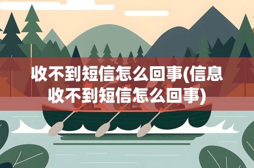 收不到短信怎么回事(信息收不到短信怎么回事)