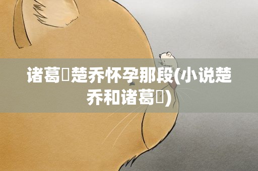 诸葛玥楚乔怀孕那段(小说楚乔和诸葛玥)
