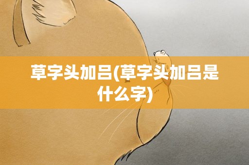 草字头加吕(草字头加吕是什么字)