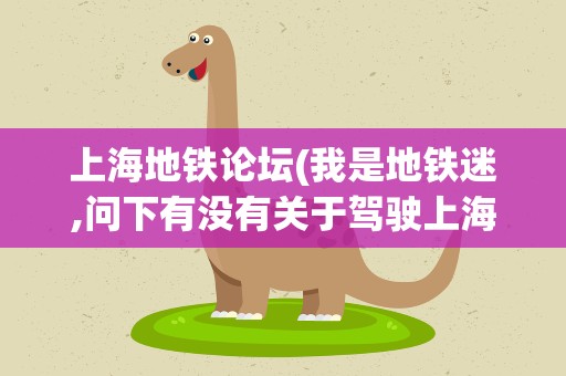 上海地铁论坛(我是地铁迷,问下有没有关于驾驶上海地铁的游戏)