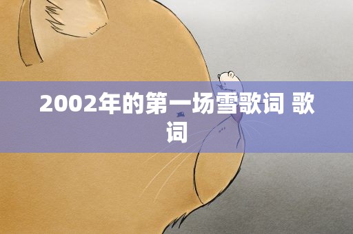 2002年的第一场雪歌词 歌词