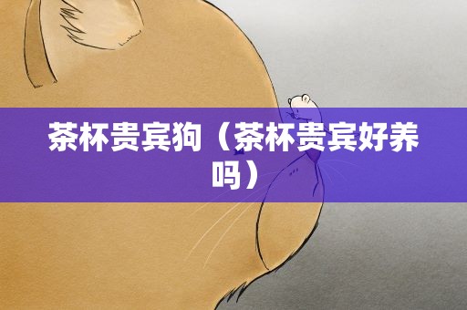 茶杯贵宾狗（茶杯贵宾好养吗）