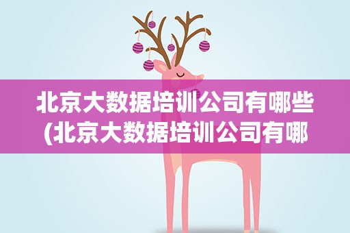 北京大数据培训公司有哪些(北京大数据培训公司有哪些公司)