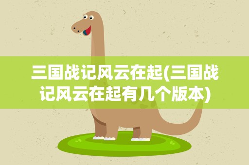 三国战记风云在起(三国战记风云在起有几个版本)