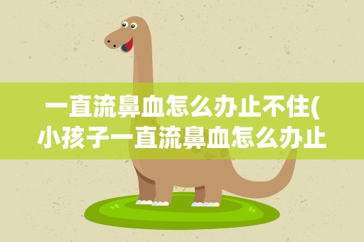 一直流鼻血怎么办止不住(小孩子一直流鼻血怎么办止不住)