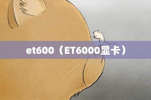 et600（ET6000显卡）