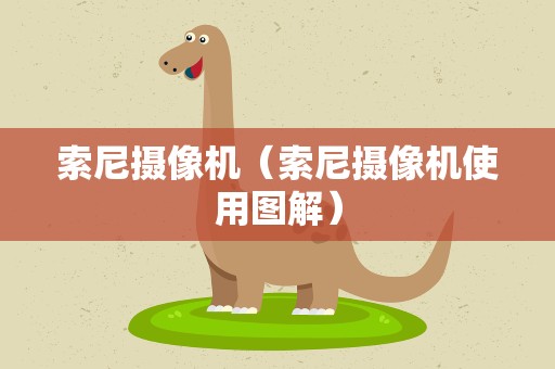 索尼摄像机（索尼摄像机使用图解）