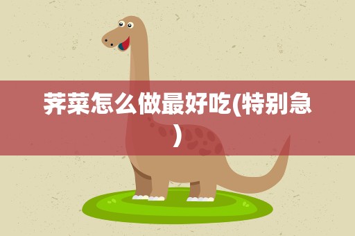 荠菜怎么做最好吃(特别急)