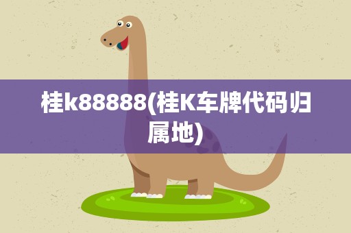 桂k88888(桂K车牌代码归属地)