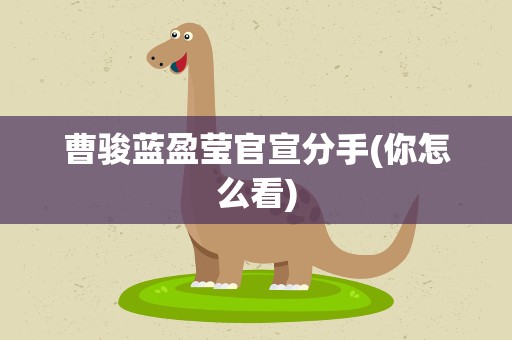 曹骏蓝盈莹官宣分手(你怎么看)