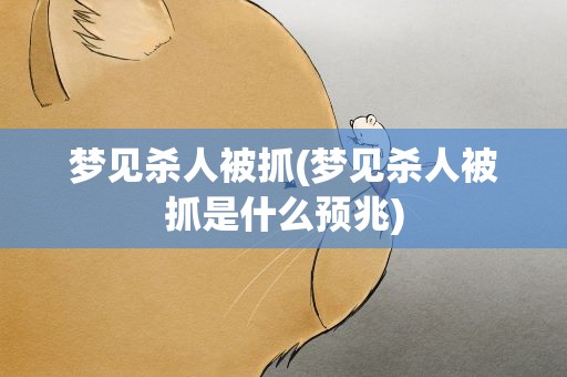 梦见杀人被抓(梦见杀人被抓是什么预兆)