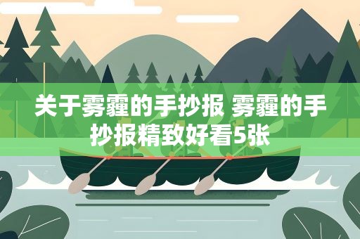 关于雾霾的手抄报 雾霾的手抄报精致好看5张