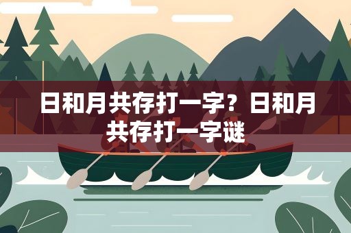 日和月共存打一字？日和月共存打一字谜