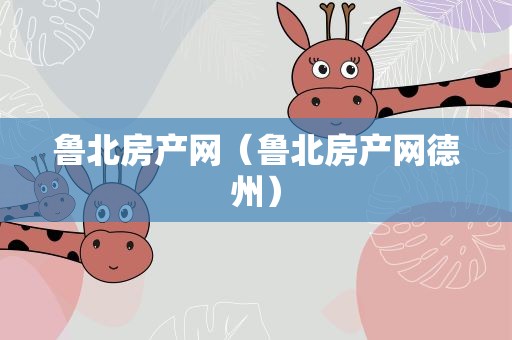 鲁北房产网（鲁北房产网德州）