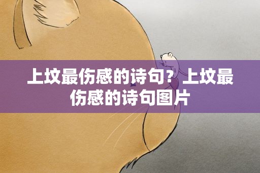 上坟最伤感的诗句？上坟最伤感的诗句图片