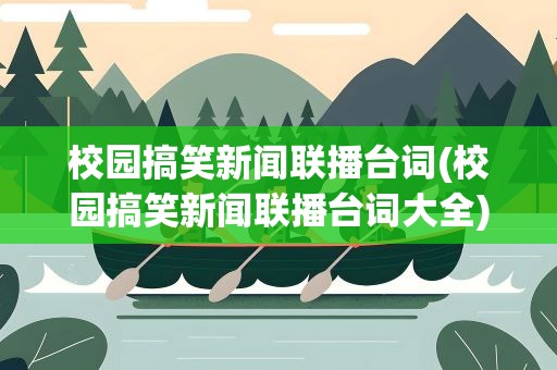 校园搞笑新闻联播台词(校园搞笑新闻联播台词大全)