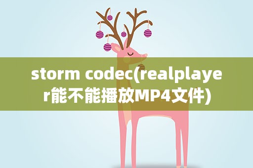 storm codec(realplayer能不能播放MP4文件)