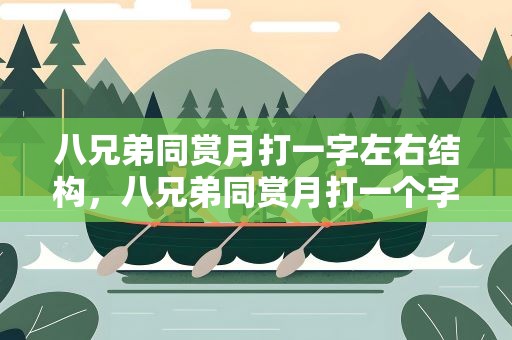 八兄弟同赏月打一字左右结构，八兄弟同赏月打一个字