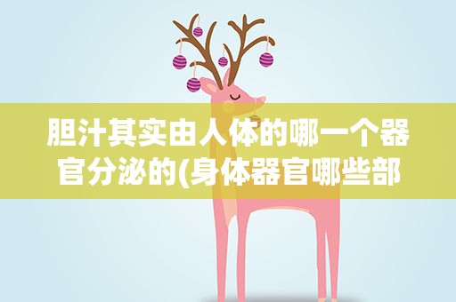 胆汁其实由人体的哪一个器官分泌的(身体器官哪些部位有解毒的功能)