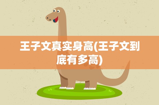 王子文真实身高(王子文到底有多高)