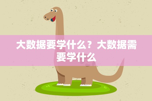 大数据要学什么？大数据需要学什么