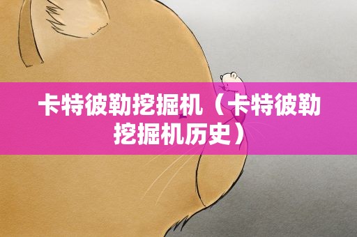 卡特彼勒挖掘机（卡特彼勒挖掘机历史）