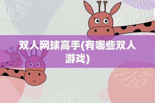 双人网球高手(有哪些双人游戏)