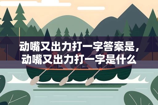 动嘴又出力打一字答案是，动嘴又出力打一字是什么