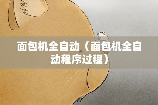 面包机全自动（面包机全自动程序过程）