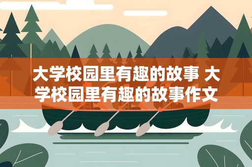 大学校园里有趣的故事 大学校园里有趣的故事作文