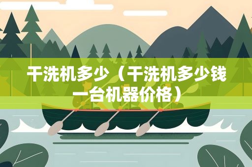 干洗机多少（干洗机多少钱一台机器价格）