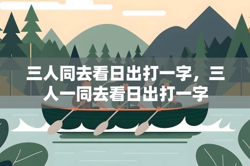三人同去看日出打一字，三人一同去看日出打一字