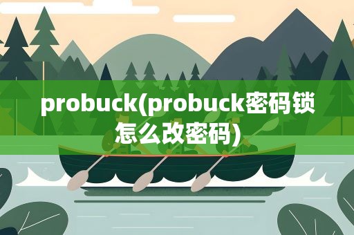 probuck(probuck密码锁怎么改密码)