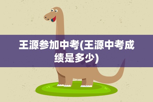 王源参加中考(王源中考成绩是多少)